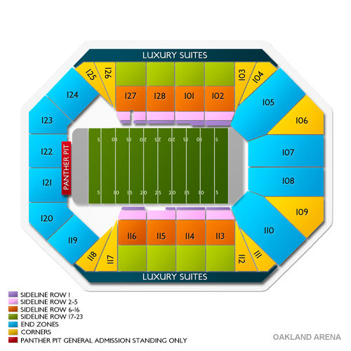 Oakland Panthers Season Tickets (Includes Tickets To All Home Games ...